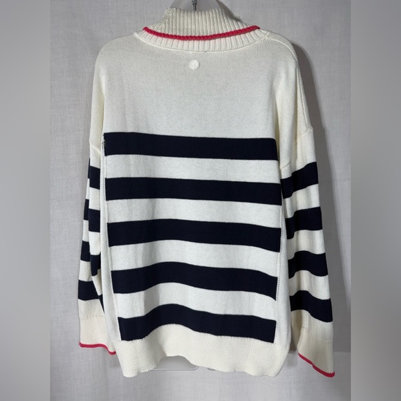 T by Talbots Coolmax stripped Shawl collar sweater Size XL - Picture 6 of 12